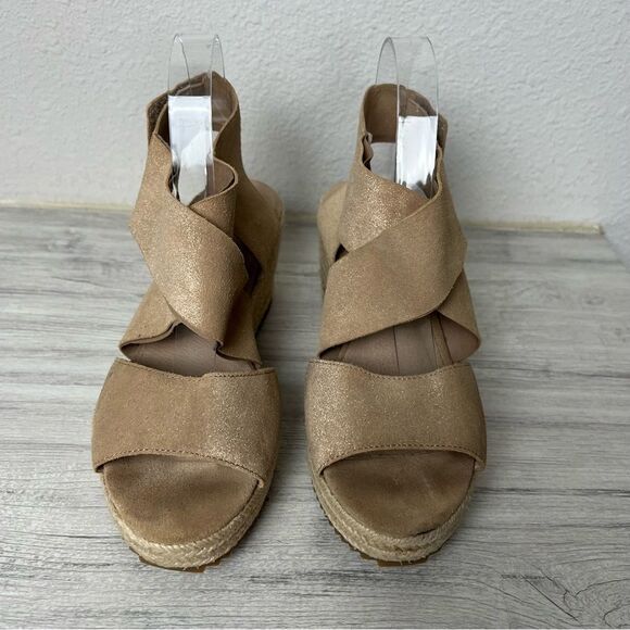 eileen fisher WILLOW LIGHT GOLD espadrille sandals-Women's Size 9 - Picture 1 of 12